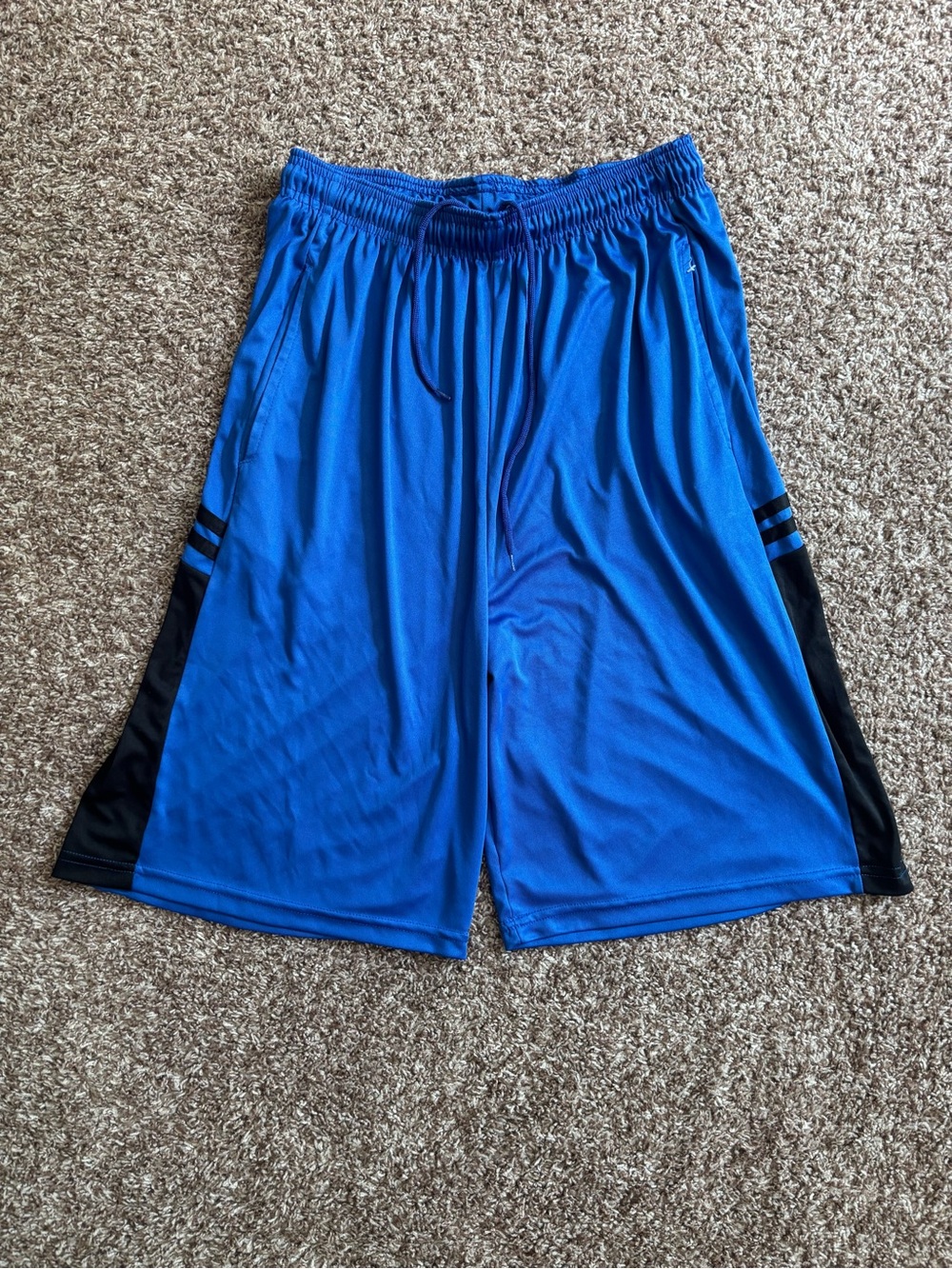 🩳 Daresay Men's Royal Blue Athletic Shorts with Black Side Panels